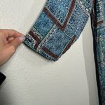 J.Jill Paisley Patchwork Print Long Sleeve Tunic Size Large Blue Photo 4