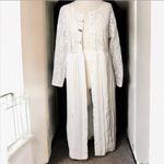 Byer California VINTAGE Amy Too!  White Lace Pleated
Duster Cardigan Dress 14.5 Photo 6