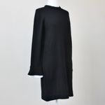 Vince Camuto Black Sweater Ruffle Collar Knee-Length Preppy Cute Dress Small Photo 4