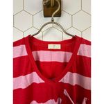 T.La from Anthropologie Pink and Red Striped V Photo 3