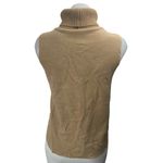 ZARA  Women's Tan Khaki Knit Sleeveless Turtleneck Tank Vest Sweater Top Size M Photo 1