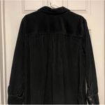Roaman's Women’s 1x Black Corduroy Oversized Buttondown Shirt Photo 8