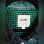 Aerie Plaid Button Down Long Sleeve Shirt Photo 4