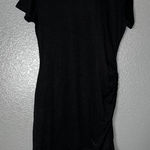BTFBM Womens Large Black Bodycon Dress Short Sleeve Ruched Casual Party Cocktail Photo 0