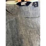 Linen Chambray Oversized Top Lands' End 2X Relaxed Minimal Comfort Blue Size undefined Photo 3