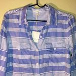 BeachLunchLounge NWT Beach Lunch Lounge Long Sleeve High Low Button Up Blouse Women Size Small Photo 1
