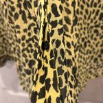 Mint Velvet Blouse Top Womens Size 14 UK 10 US Yellow Black Animal Print Sheer Photo 8