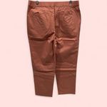 NWT Denim & Co dusty rose twill elastic waist pull on crop pants pockets Pink Size L Photo 3