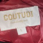 Coutudi Red Puffer Quilted Faux Fur Vest Women's Large Photo 2