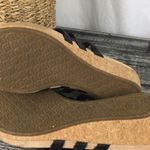 UGG  Black Leather Heeled Strappy Thong Sandals 9 Photo 5