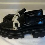 Women’s PEARL & Black Top Chunky Loafer Y2K US8 Size 8 Photo 2