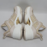 Michael Kors Olympia Metallic Logo Jacquard Trainer Cream Gold Women's 10M NIB Photo 8