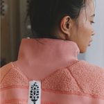 Free People Ready Set Rib Fleece Pullover Frosted Peach Size Large Pink Photo 2