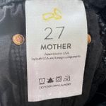 MOTHER High Waisted Looker Ankle Jeans Women 27 Night Hawk Black Raw Hem Chic Photo 5