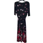 Evan Picone NEW Women’s Dress Black Label by Evan-Picone Size 14 Black Red Floral Midi NWT Photo 2