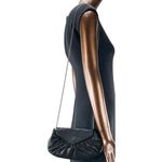 Lauren Merkin  Hematite & Black Leather Print Flap Clutch/Shoulder Handbag EUC Photo 1