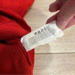 Armani Jeans Women’s Red Ribbed Cutout Twist Viscose Blend Sweater Size 12 Photo 5