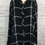 Tolani NEW  Collection Plaid Flannel Shirt Printed Back Black Size L Photo 0