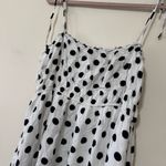 Line and Dot  White/Black Dot Sunday Polka Dot Midi Dress Photo 2