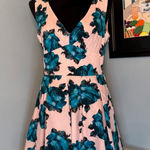 Betsey Johnson Vintage Y2K  Retro Pink and Blue Floral Dress w/ Bow Detail sz 10 Photo 0