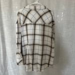 H&M Oversized Beige Plaid Flannel Photo 3