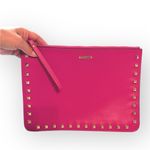 Rebecca Minkoff Two Tone Studded leather Clutch/Wristlet fuchsia and grey Photo 0
