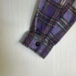 Sky To Moon Women's Shirt Shacket‎ Sz S Purple Plaid Button Down Long Sleeve NEW Photo 8