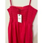o.p.t. Smocked Midi Dress Tiered Sundress Casual Summer Pink Size S Red Size L Photo 2