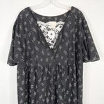 VTG Roamans Plus Size 24W Nightgown Black Floral‎ Lace Semi Sheer Midi 1392 Photo 6
