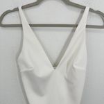 Good American XS White Plunge One Piece Bodysuit Adjustable Straps Photo 1