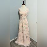 Marchesa Notte Bridesmaid Women Pink Floral Backless Sleeveless Dress Size 2 Photo 2