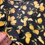 BloomChic Citrus Lemons Print Belted Surplice Neck Split Dress Size 18 Photo 6