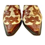 Donald Pliner DONALD J. PLINER Juno Leather Brown Turquoise Western Couture Italian Mules 7M Photo 3