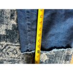 Nicole Miller Denim Maxi Skirt Size 12 Raw Hem Pockets Zip Closure Pockets Slit Photo 4