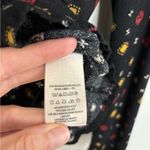 Free People Where We Roam Black and Red Printed Cropped Blouse - Size S Photo 5