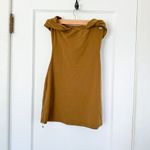 Reformation ‎ | Carmina Knit Off the Shoulder Bodycon Mini Dress in Bronze XSmall Photo 4