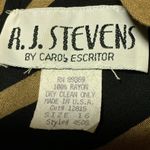 Vtg 80s tiger striped maxi dress Size 16 Photo 1