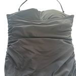 J.Crew Black Ruffle-Trim Ruched Bandeau One-Piece Dress Swimsuit Size 12 Photo 8
