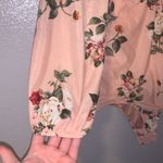 Ember light pink floral cinched long sleeve bodysuit Size M Photo 2