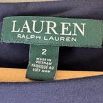 Ralph Lauren Lauren  Crop Jumpsuit Sz 2 Navy Blue Boat‎ Neck Culotte Career Party Photo 2