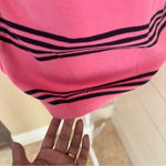 Brooks Brothers  346 Pink With Navy Blue Stripes Sweater Work Casual Sz L Photo 3