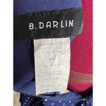 B Darlin Sun dress circle skirt polkadot navy blue white 90s Photo 6