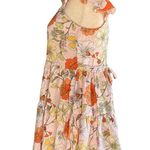 Band of Gypsies Lottie & Holly B.O.G. COLLECTIVE Floral Dress Blush Pink Rust Ruffle Mini Photo 5