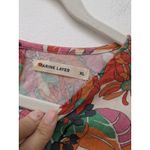 Marine layer  Laney Mini Dress in Vintage Orange Floral Print Linen Blend XL Photo 5