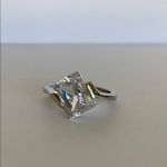 Contemporary Princess Diamond Ring Size 6 Silver Photo 5