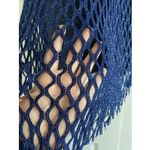 Generation Love  Womens Medium Navy Open Knit Tank Mettalic Thread Photo 5