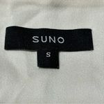 SUNO Womens Size S Light Purple Green Printed Stretch Silk Pencil Straight Skirt Photo 4