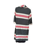 Three Dots Women's  Striped Cowl Neck Dress XL Beige Black Red Photo 8