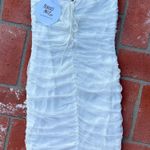 Princess Polly NWT  White Ruched Strapless Dress Photo 0