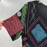 Renaissance Black Art to Wear Scoop Neck Short Sleeve Stretch Top Size Medium Photo 4